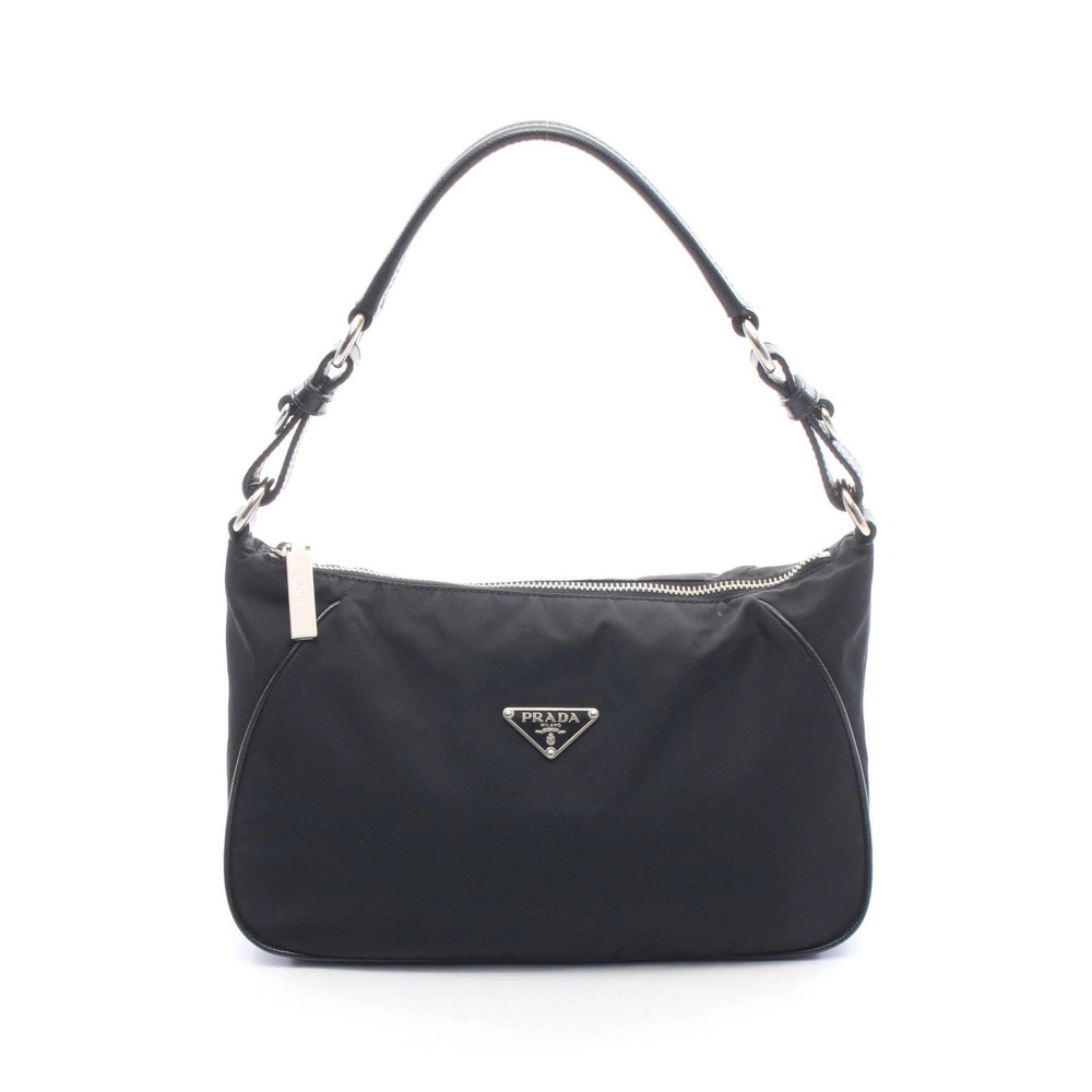 Prada Vitello Leather 2Way Shoulder Bag Black